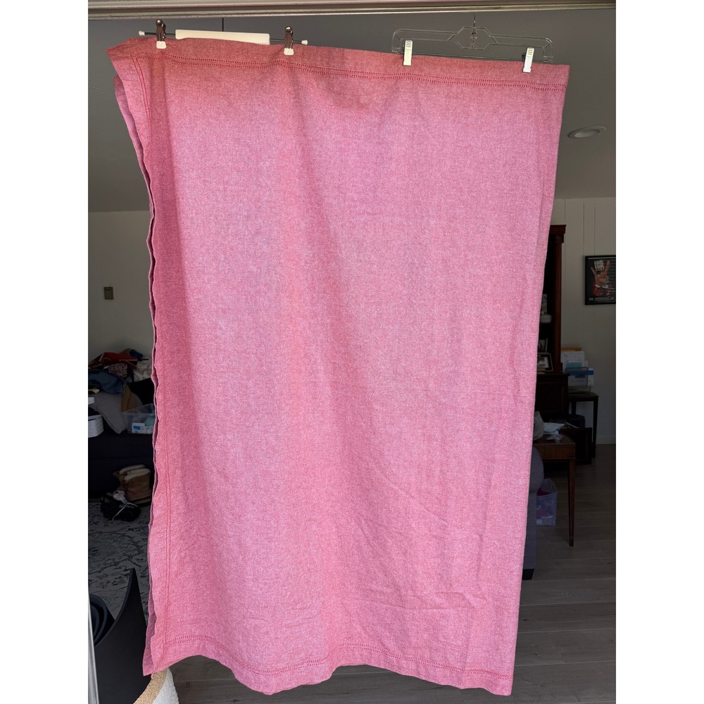 Domain Red Heathered 100% Cotton Tablecloth Hemstitch Border Made in India